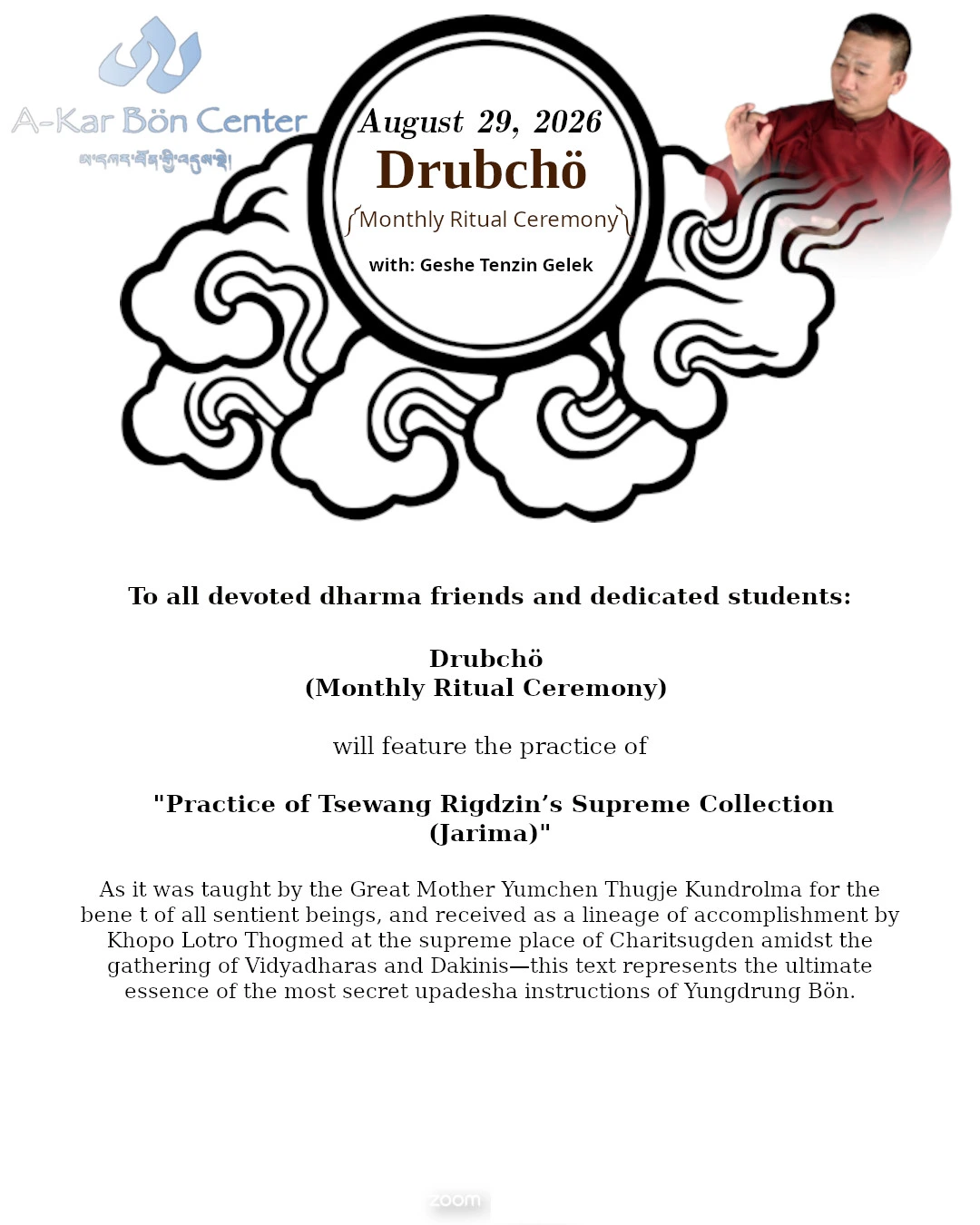 Practice of Tsewang Rigdzin’s Supreme Collection (Jarima)